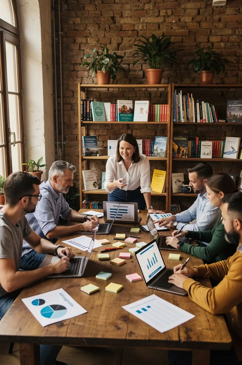 Havi rendszerességű offline találkozó pénzügyi könyvek árusításával, amely támogatja a tudatos pénzügyi tervezést.